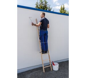 Échelle d’appui bois 8 barr. Appl. avec escabeau | © MUNK GmbH