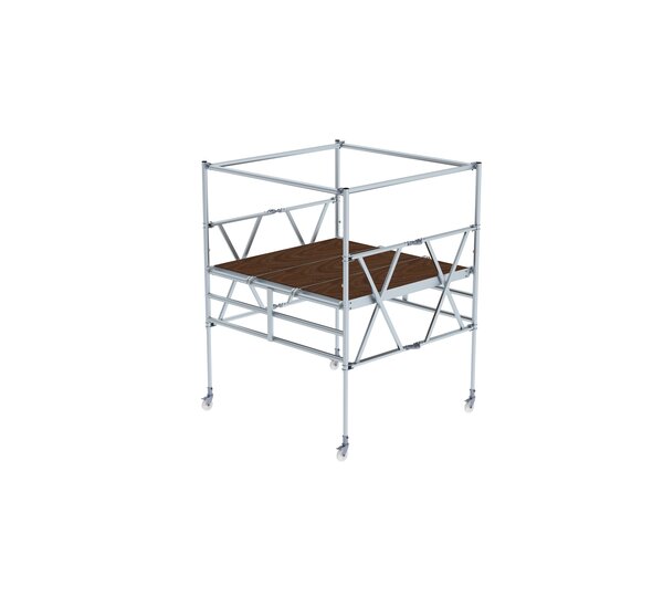 Fold. scaff. w. trip. pf. telescopic, working height 3.70m  | © MUNK GmbH