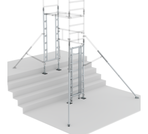 FlexxTower staircase kit basic set for single-sided access Structure | © MUNK GmbH