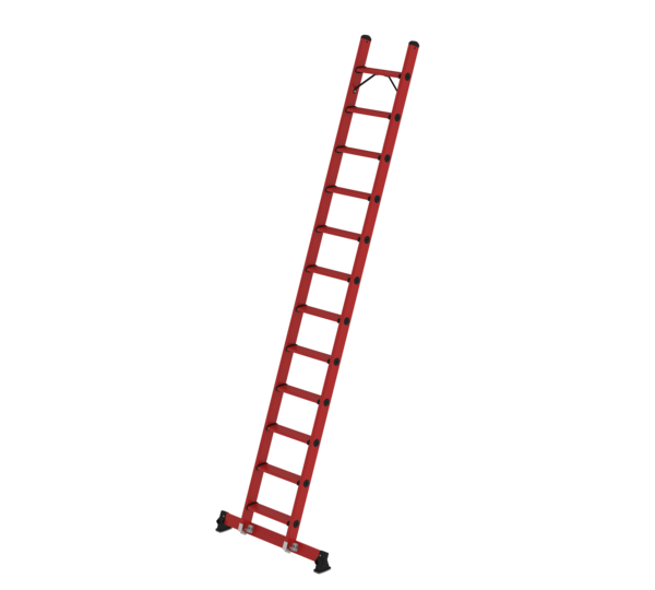 Stufen-Anlegeleiter GFK mit nivello® Traverse 12 Stufen | © MUNK GmbH