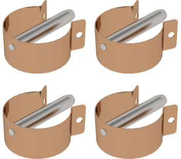 Spring clip for mobile scaff. with long bolt, open | © MUNK GmbH