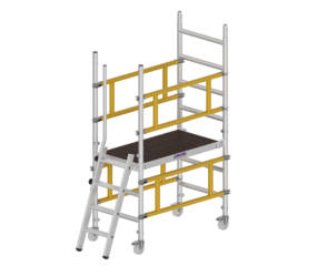 Mobile assembly platform including hook-on ladder and railing set | © MUNK GmbH