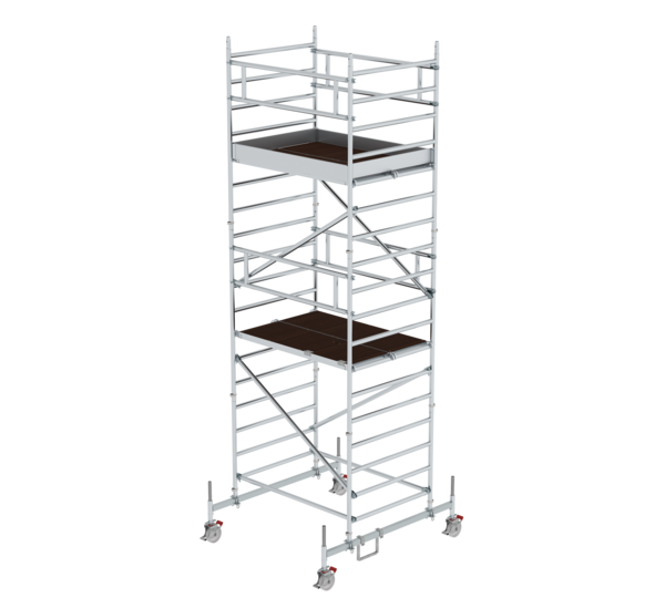 Folding scaff. 1.35x1.80m, Chass. bar & double pf, pf H=4.45m | © MUNK GmbH