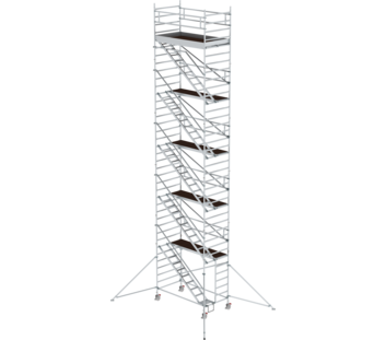 Mob. scaf. 1.35x2.45 m,incl. asc/outr.pf H=10.35 m | © MUNK GmbH