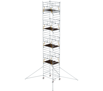 Mob. scaff SG 1,80x1,35 m w. outr. & db.pf, pfh 9,51 m | © MUNK GmbH