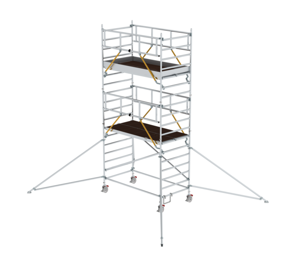 Mob. scaff SG 2,45x1,35 m w. outr. & db.pf, pfh 4,47 m | © MUNK GmbH