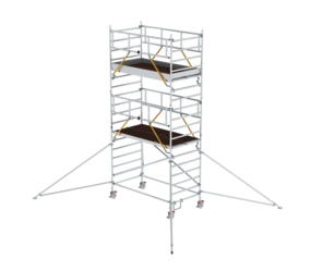 Mob. scaff SG 2,45x1,35 m w. outr. & db.pf, pfh 4,47 m | © MUNK GmbH
