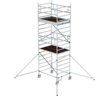 Mob. scaff 1.35x1.80m w. outr. & db.pf, pfh 4.35m | © MUNK GmbH