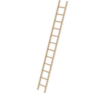 Straight ladder wood w/o stabiliser, 12 rungs | © MUNK GmbH