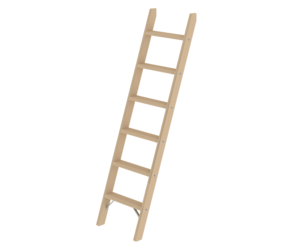Step straight ladder wood w/o stabiliser, 6 steps | © MUNK GmbH