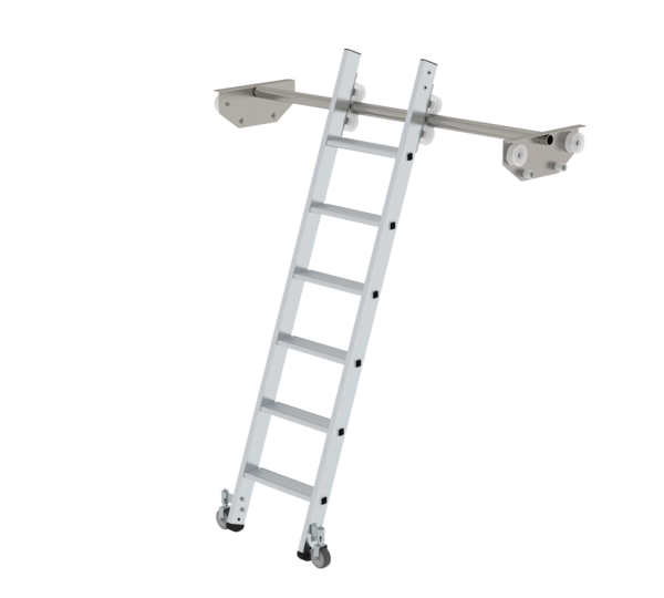 Shelf ladder mobile for double shelf, 6 steps | © MUNK GmbH