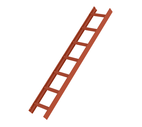Roof ladder, red, 7 rungs | © MUNK GmbH