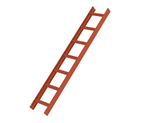 Roof ladder, red, 7 rungs | © MUNK GmbH