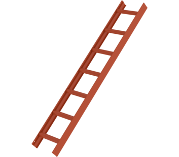 Roof ladder, red, 7 rungs | © MUNK GmbH