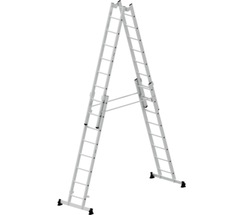 Double-sided ladder 4-sec.w.nivello stab. 4x8 rgs | © MUNK GmbH