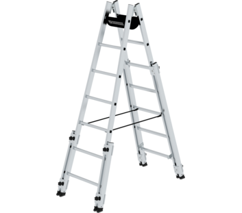 Alu. double-sided ladder, 2x7 rungs | © MUNK GmbH