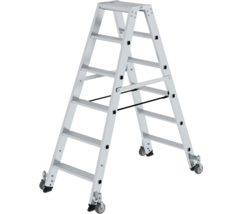 Double-sided ladder, 2-sided acc w.castors 2x6 st. | © MUNK GmbH