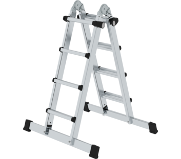 Telescopic ladder 4-sec. with stabiliser, 4x4 rgs | © MUNK GmbH