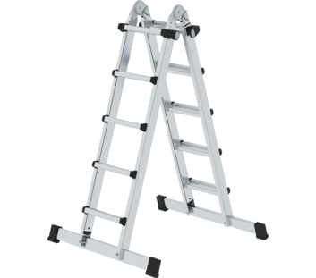 Telescopic ladder 4-sec. with stabiliser, 4x5 rgs | © MUNK GmbH
