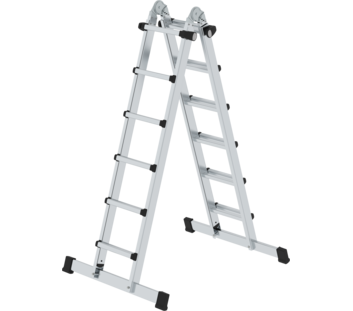 Telescopic ladder 4-sec. with stabiliser, 4x6 rgs | © MUNK GmbH