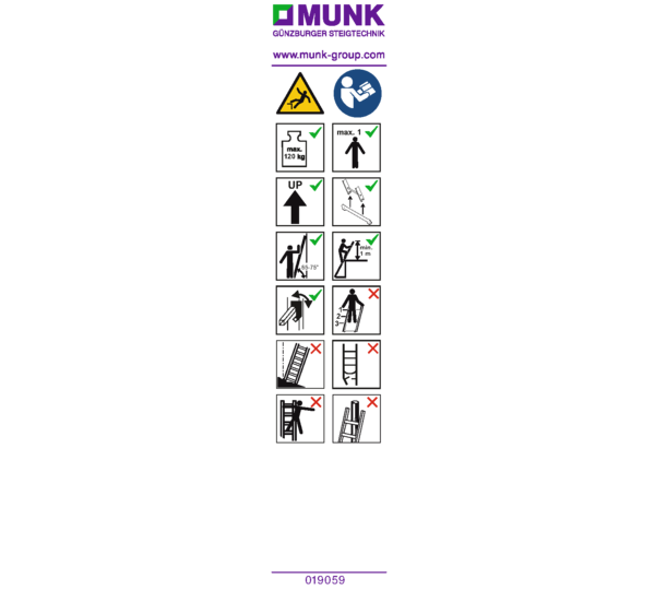 Stickers with user instructions | © MUNK GmbH