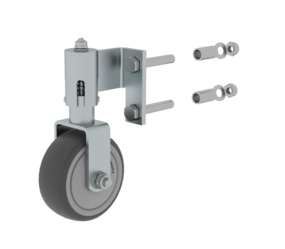 Spring-loaded castor for shelf ladder, right | © MUNK GmbH