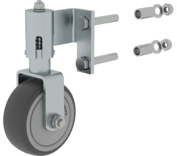 Spring-loaded castor for shelf ladder, right | © MUNK GmbH