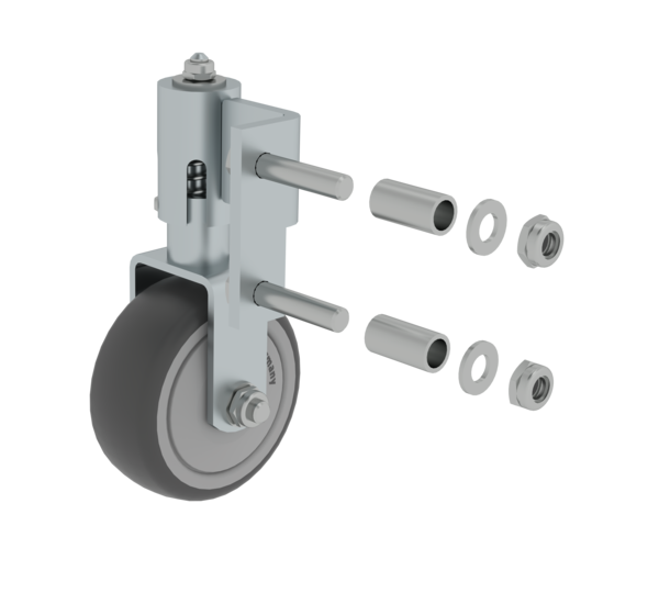 Spring-loaded castor Ø80 mm right for step ladder | © MUNK GmbH