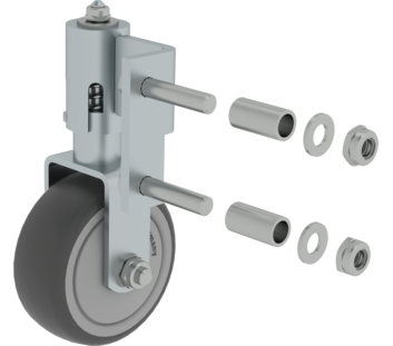 Spring-loaded castor Ø80 mm right for step ladder | © MUNK GmbH