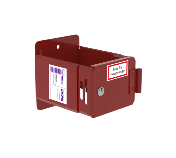 Ladder holder RAL 3000 for site profile half-cylinder | © MUNK GmbH