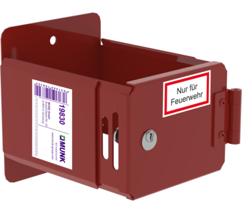 Ladder holder RAL 3000 for site profile half-cylinder | © MUNK GmbH