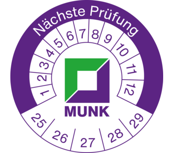 Product sticker – inspection sticker | © MUNK GmbH
