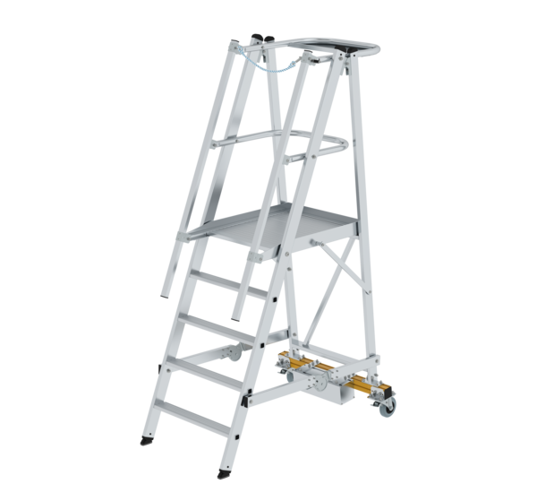 Platform ladder folding w. narr.u-carriage 5 steps | © MUNK GmbH