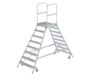Plat.stairs,2-sid.acc. spr-load.cast. gr. alu,8 st | © MUNK GmbH