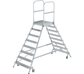 Plat.stairs,2-sid.acc. spr-load.cast. gr. alu,8 st | © MUNK GmbH