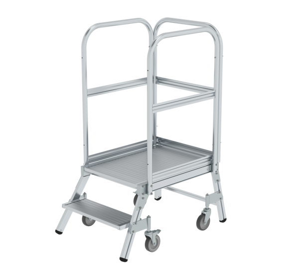 Plat.stairs,1-sid.acc. spr-load.cast. gr. alu,2 st | © MUNK GmbH