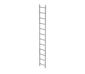 Shaft ladder, galv. st., 400 mm clear width 12 rgs | © MUNK GmbH