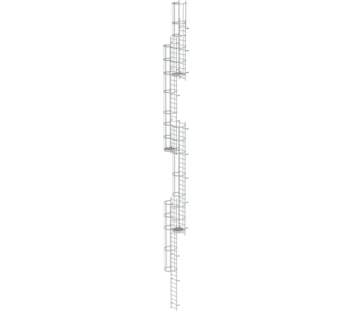 Mult-fl.vert. ladder w.back prot, anod.alu 19.96 m | © MUNK GmbH