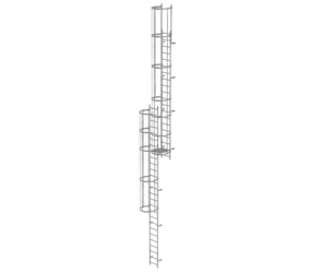 Mult-fl.vert. ladder w.back prot, gal.stl. 12.12 m | © MUNK GmbH
