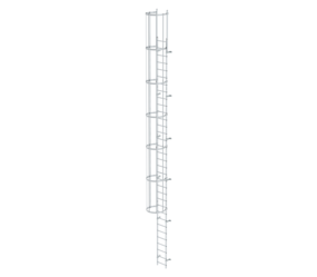 Sing.fl. vertical ladder w.bk prot.br.alu.10.72m | © MUNK GmbH
