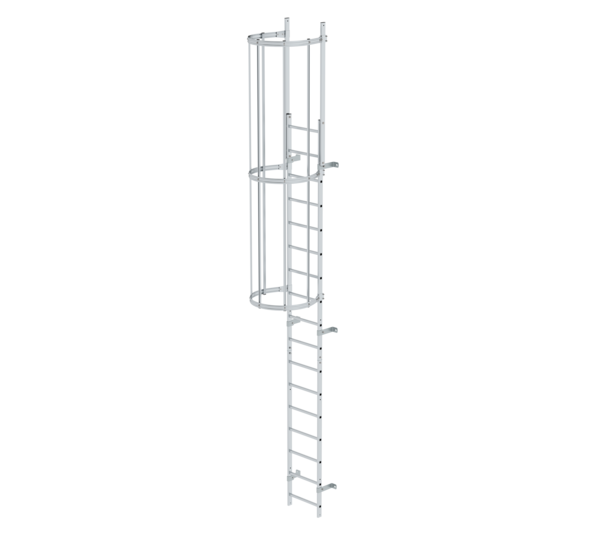 Sing.fl. vertical ladder w.bk prot.br.alu.5.96m | © MUNK GmbH