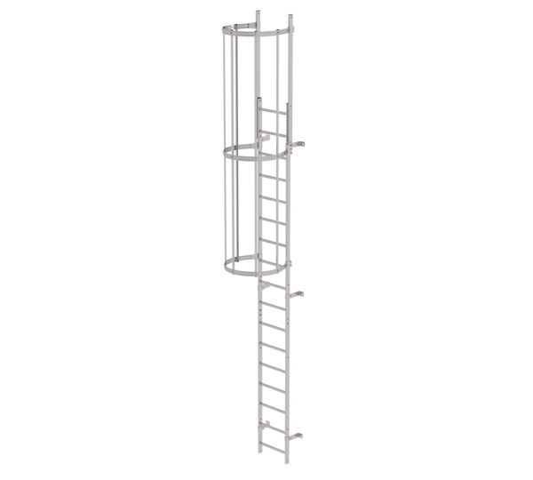 Sing.fl. vertical ladder w.bk prot.st.st.5.96m | © MUNK GmbH