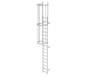 Sing.fl. vertical ladder w.bk prot.st.st.5.96m | © MUNK GmbH