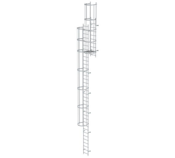 Multi.fl.vertical ladder w.bk prot.anod.alu.11.84m | © MUNK GmbH