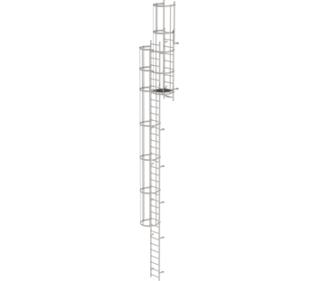 Multi.fl. vertical ladder w.bk prot.st.st.11.84m | © MUNK GmbH