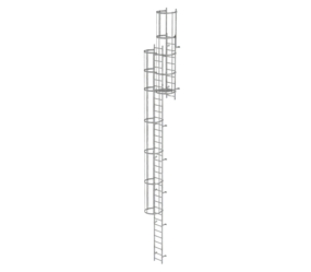 Multi.fl. vertical ladder w.bk prot.gal.st.11.84m | © MUNK GmbH