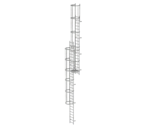 Mult-fl.vert. ladder w.back prot, gal.stl. 12.12 m | © MUNK GmbH