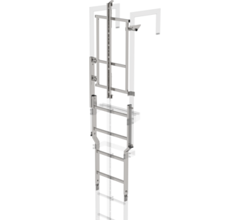 Safety doors with fall protection rail st.steel | © MUNK GmbH