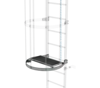 Intermediate platform, folding, galv. steel | © MUNK GmbH