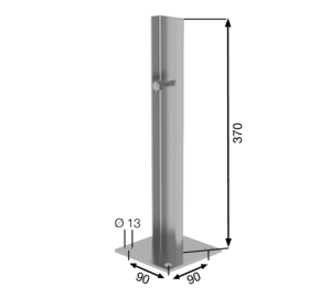 Foot plate for floor installation, galv. steel | © MUNK GmbH
